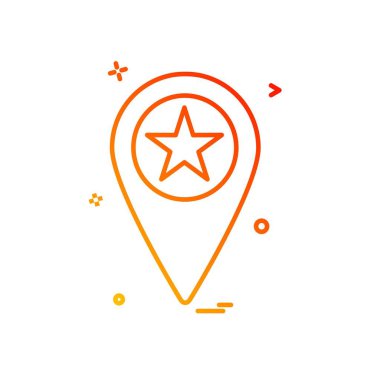 Gezinti simgesi tasarım, renkli vektör çizim