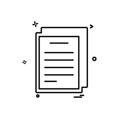 Belge simgesi tasarım vektörü