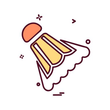 Badminton simge tasarlamak vektör 