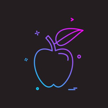 Apple simge tasarım vektörü