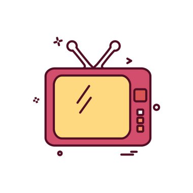 TV simgesi tasarım vektörü