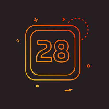 28 tarihi takvim simge tasarlamak vektör