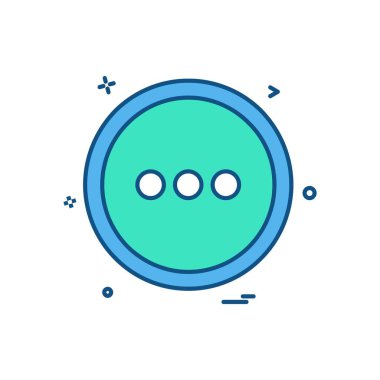 Menü simgesi tasarım, renkli vektör çizim