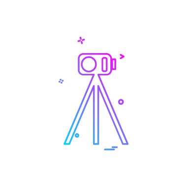 Kamera simgesi tasarım vektörü