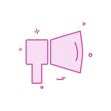 Hoparlör simgesi tasarım, renkli vektör çizim 