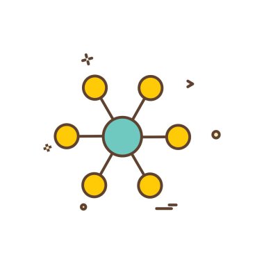 Ağ simgesi tasarım vektörü