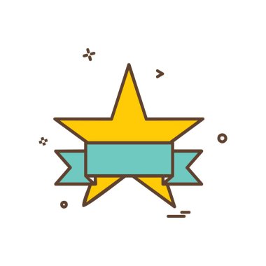 Yıldız simgesi tasarlamak vektör 