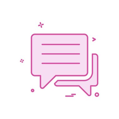 konuşma sohbet sms simge vektör tasarımı