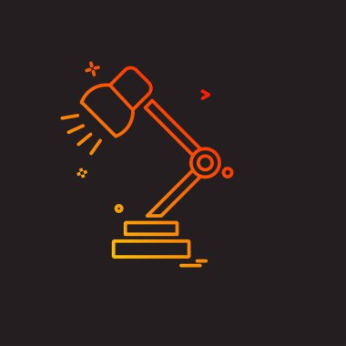 Masa lambası simge tasarlamak vektör 