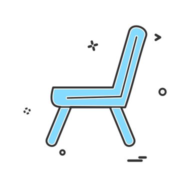 Sandalye simge tasarlamak vektör