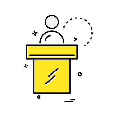 Resepsiyon simgesi tasarım vektörü