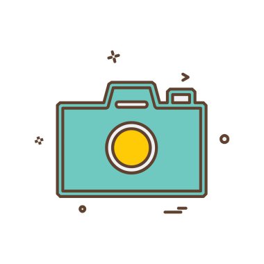 Kamera simgesi tasarım vektörü