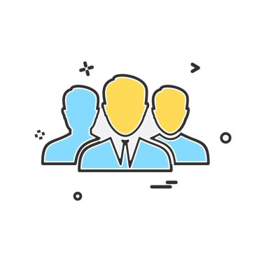 Grup avatar simge tasarlamak vektör