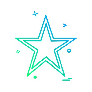 Yıldız simgesi tasarlamak vektör 