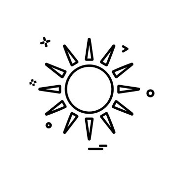 Güneş simgesi tasarım vektörü