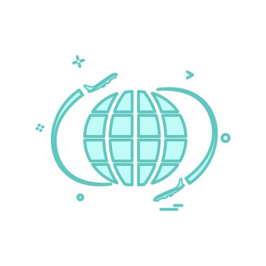 Seyahat simgesi tasarım vektörü