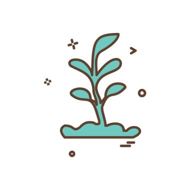 Bitki simge tasarlamak vektör