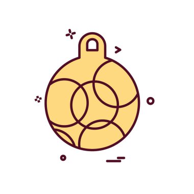 Noel top simge tasarlamak vektör