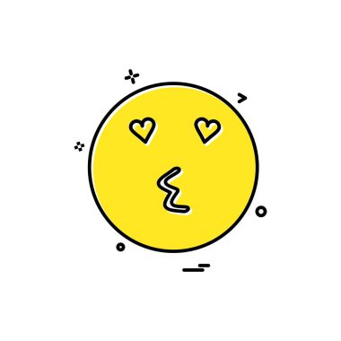 Emoji simgesi tasarım, vektör çizim
