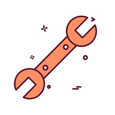 Donanım aracı simgesi tasarım, renkli vektör çizim 