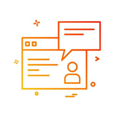 İleti simge tasarlamak vektör