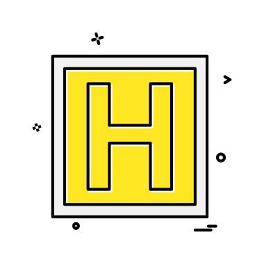 Hastane simge tasarlamak vektör