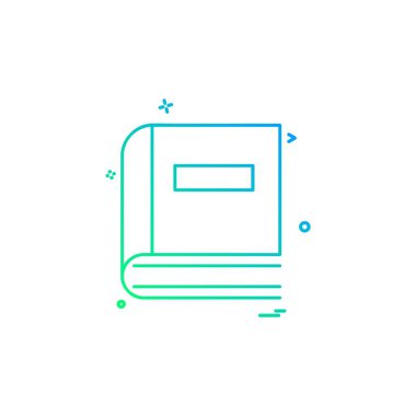 Kitapların simge tasarım vektörü