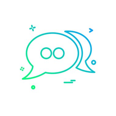 Sohbet simgesi tasarım vektörü