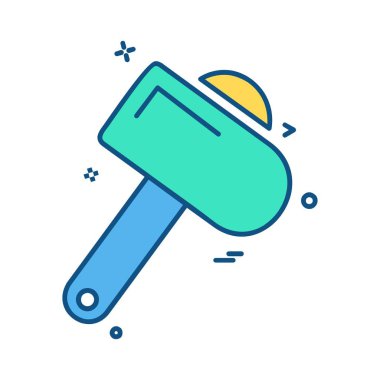 Çalışma araçlar simgesi tasarım, renkli vektör çizim 