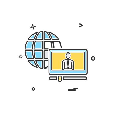 Küre simge tasarlamak vektör