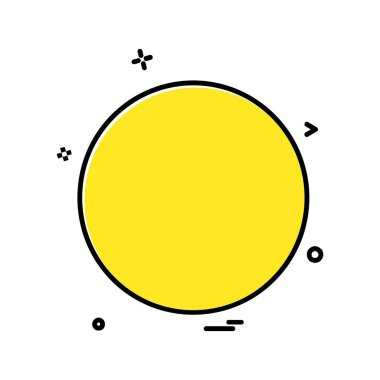 Daire simgesi tasarım, renkli vektör çizim