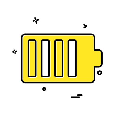 Batarya simgesi tasarım vektörü 