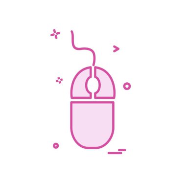 Bilgisayar fare düz simge vektör çizim 