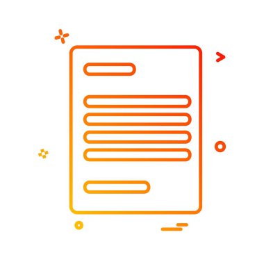 Belge simgesi tasarım vektörü