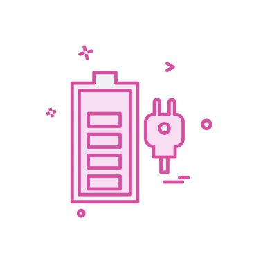 Batarya simgesi tasarım vektörü