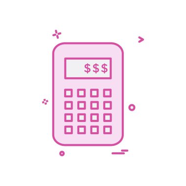 Hesap makinesi simgesi tasarım vektörü