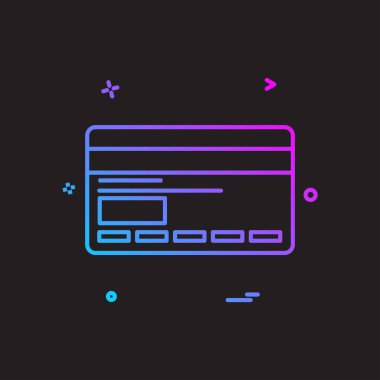 Kredi kartı simgesi tasarım vektörü