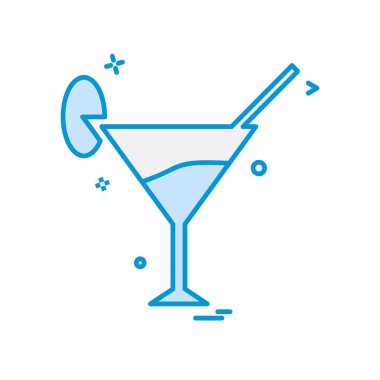 İçki simgesi tasarım, renkli vektör çizim 