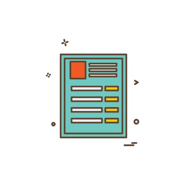 Belge simgesi tasarım vektörü