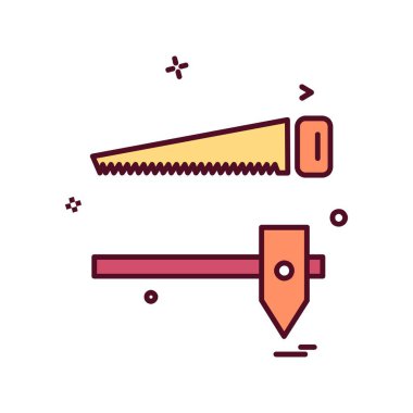 İş simgesi tasarım, renkli vektör çizim