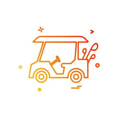 Golf simge tasarlamak vektör