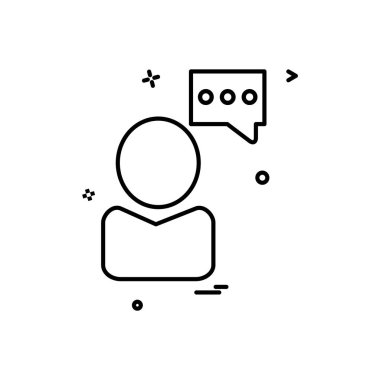 Sohbet simgesi tasarım vektörü
