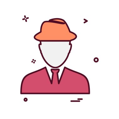 Avatar erkek simge tasarım vektörü