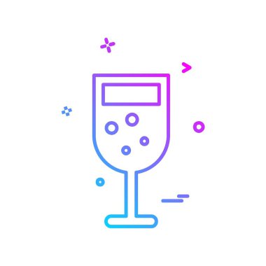 İçki simgesi tasarım, renkli vektör çizim 