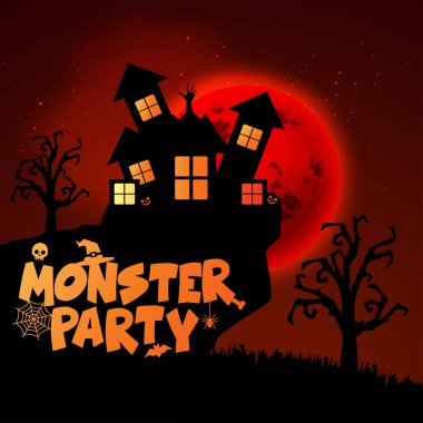 Zombi parti tipografi tasarlamak vektör