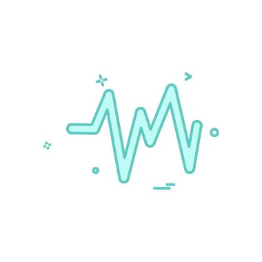 EKG simge tasarlamak vektör