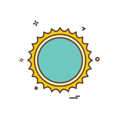 Güneş simgesi tasarım vektörü