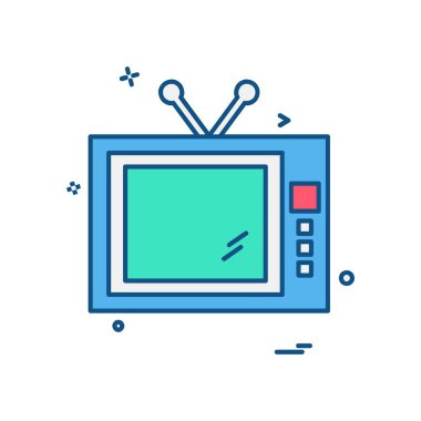 TV simgesi tasarım vektörü
