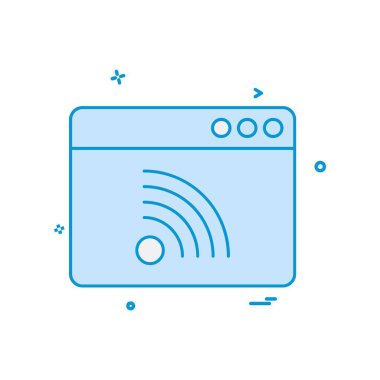 Web yerleşim simgesi tasarım vektörü