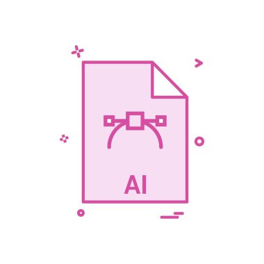 AI dosyası dosya uzantısı dosya biçimi simge vektör tasarımı
